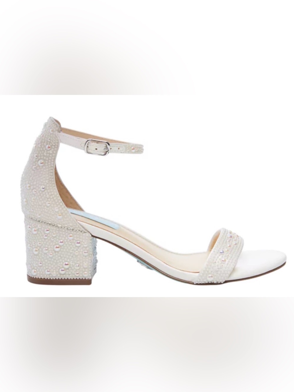 White Pearl Betsey Johnson Heels - Size 9